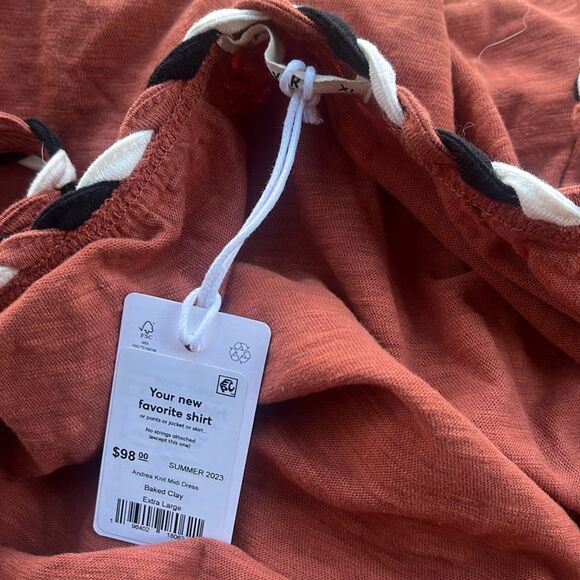 NWT Marine Layer Braided Strap Maxi Dress Baked Clay XL - Picture 2 of 4